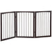 PawHut Folding Pet Gate Dark brown 1540 mm x 12 mm x 760 mm