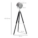 HOMCOM Industrial Style Adjustable Tripod Floor Lamp, Searchlight Reading Lamp