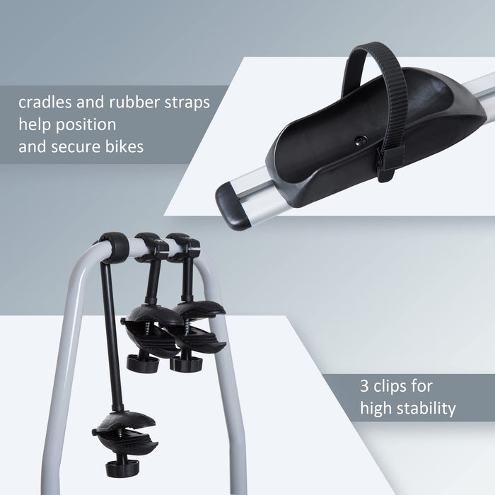 HOMCOM Bike Rear Rack 3 Bikes
