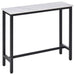 HOMCOM Bar Table with Adjustable Pads Black, White