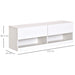 Homcom TV Stand High Gloss White