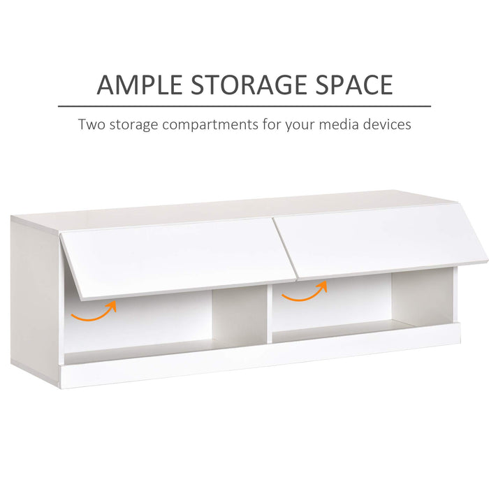 Homcom TV Stand High Gloss White