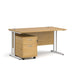 Dams International Straight Desk with 2 Drawer Pedestal SBWH214O 1,400 x 800 x 725 mm