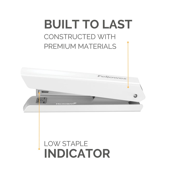 Fellowes LX820 Stapler 24/6, 26/6 White 20 Sheets Metal, Plastic