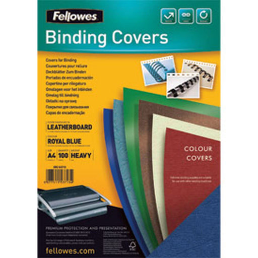 Fellowes Binding Cover Paper Royal Blue Pack of 100