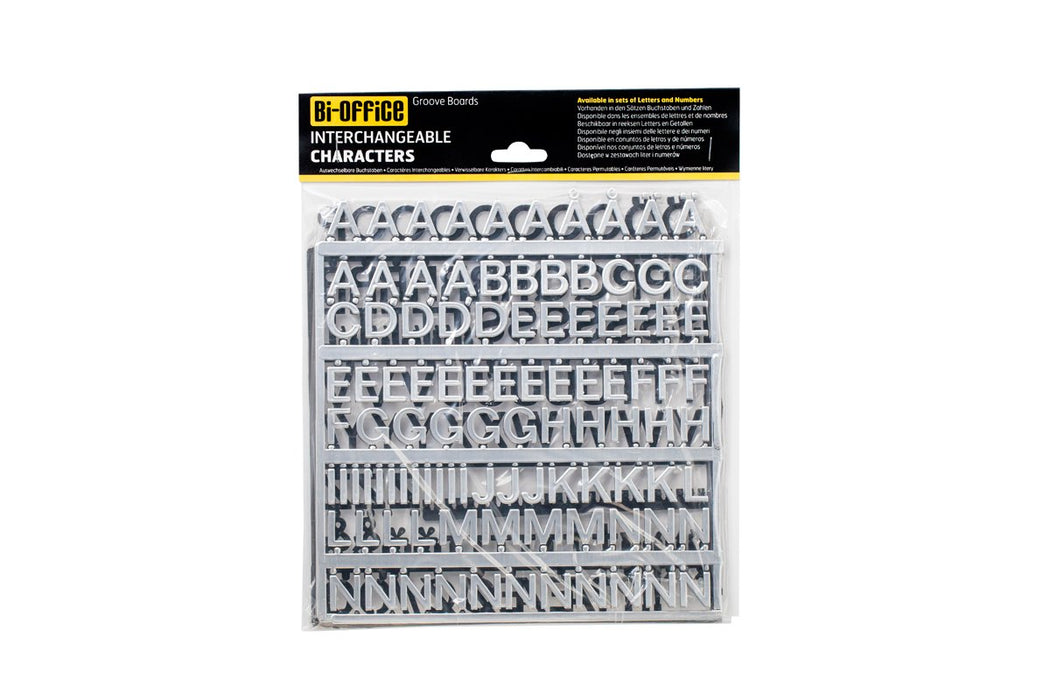Bi-Office Interchangeable Characters Silver 19 mm