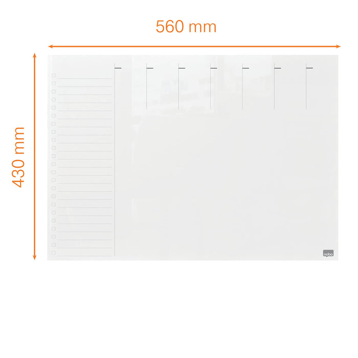 Nobo 1915602 Wall Planner White 56 x 43 cm