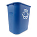 Rubbermaid Recycling Bin Blue 27 Litre Polyethylene 380 x 368 x 265 mm