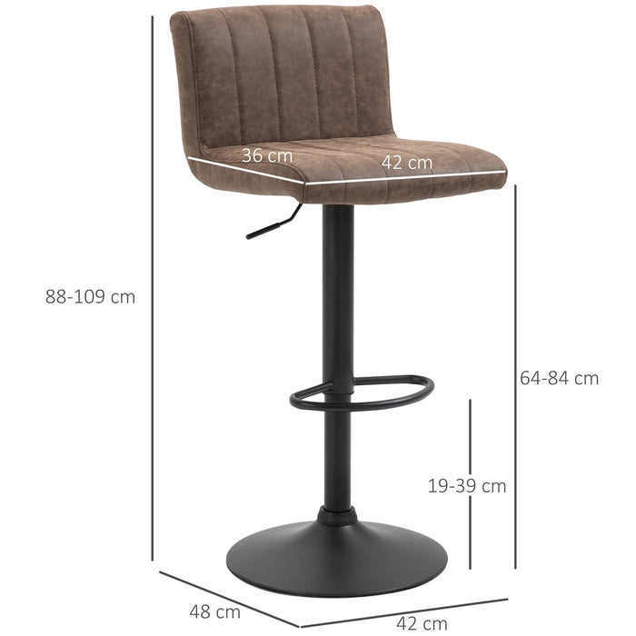 HOMCOM Bar Stool 835-501BN Brown