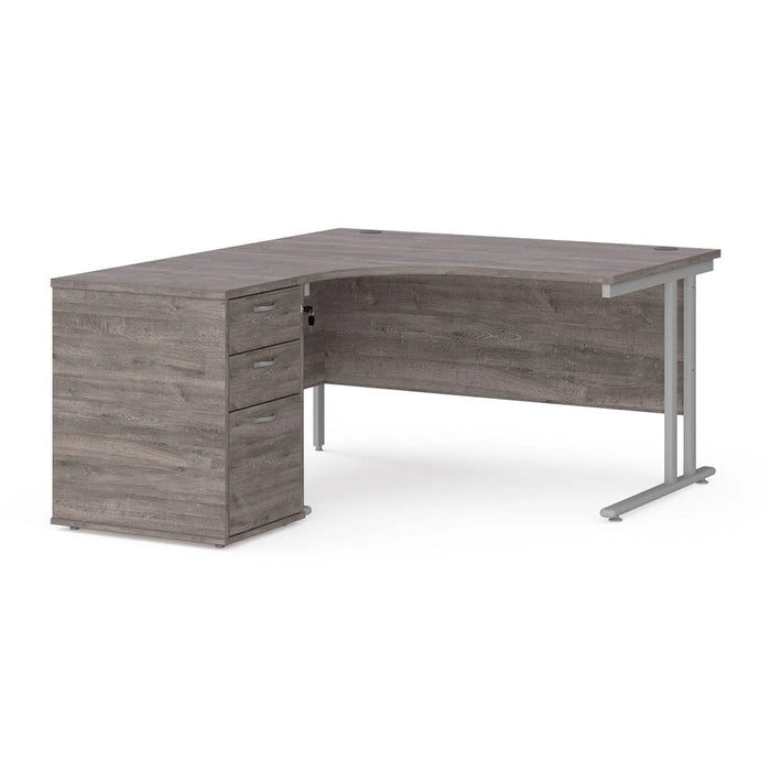Dams International Desk with Pedestal EBS14LGO 1,400 x 1,626 x 725 mm