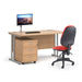 Dams International Straight Desk with 3 Drawer Pedestal SBS312W 1,200 x 800 x 725 mm