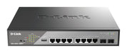 D-Link DSS 200G-10MPP - Switch - Managed - 8 x 10/100/1000 (PoE++) + 2 x Gigabit SFP - rack-mountable - PoE++ (242 W)