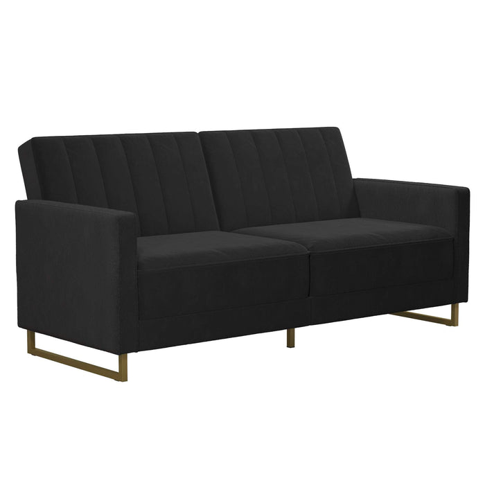 Novogratz 3 Seat Sofa BLACK Velvet 1,955.80 (W) x 838.20 (D) x 850.90 (H) mm