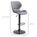HOMCOM Bar Stool Velvet Touch Grey Pack of 2