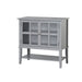 DOREL HOME Franklin PB, Glass; Paper Wrap; Metal Storage Cabinet Non Lockable 800.10 (W) x 396.24 (D) x 779.78 (H) mm Grey