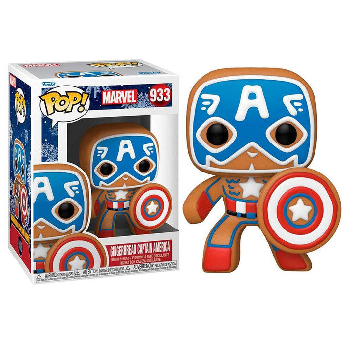 POP! Bobble-Head: Marvel Holiday - Gingerbread Captain America - 933 /50657