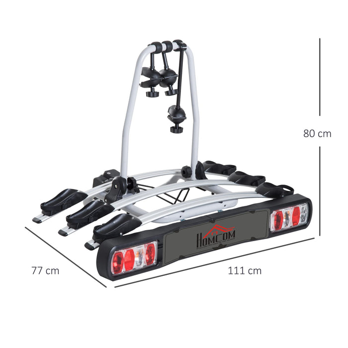HOMCOM Bike Rear Rack 3 Bikes