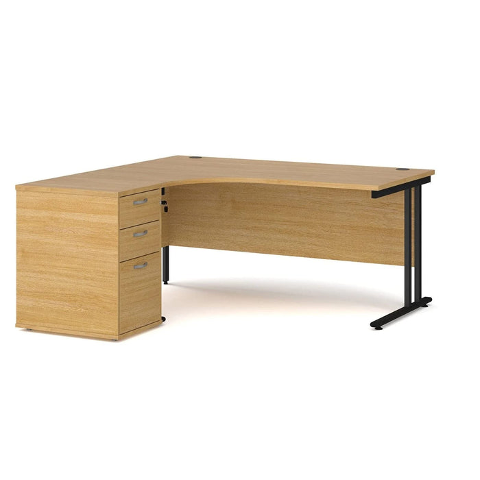 Dams International Desk with Pedestal EBK16LO 1,600 x 1,626 x 725 mm