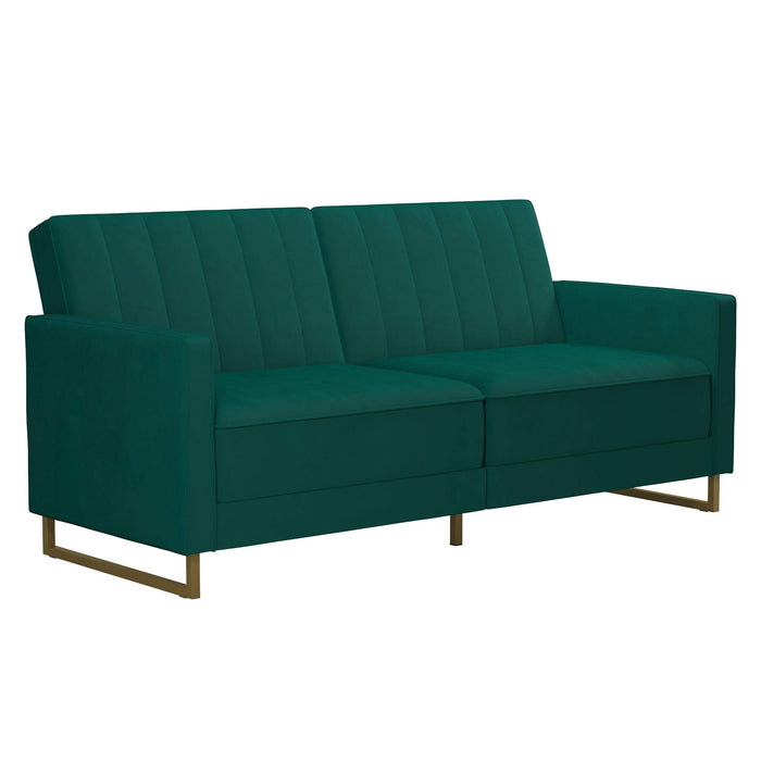 Novogratz 3 Seat Sofa GREEN Velvet 1,955.80 (W) x 838.20 (D) x 850.90 (H) mm