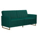 Novogratz 3 Seat Sofa GREEN Velvet 1,955.80 (W) x 838.20 (D) x 850.90 (H) mm