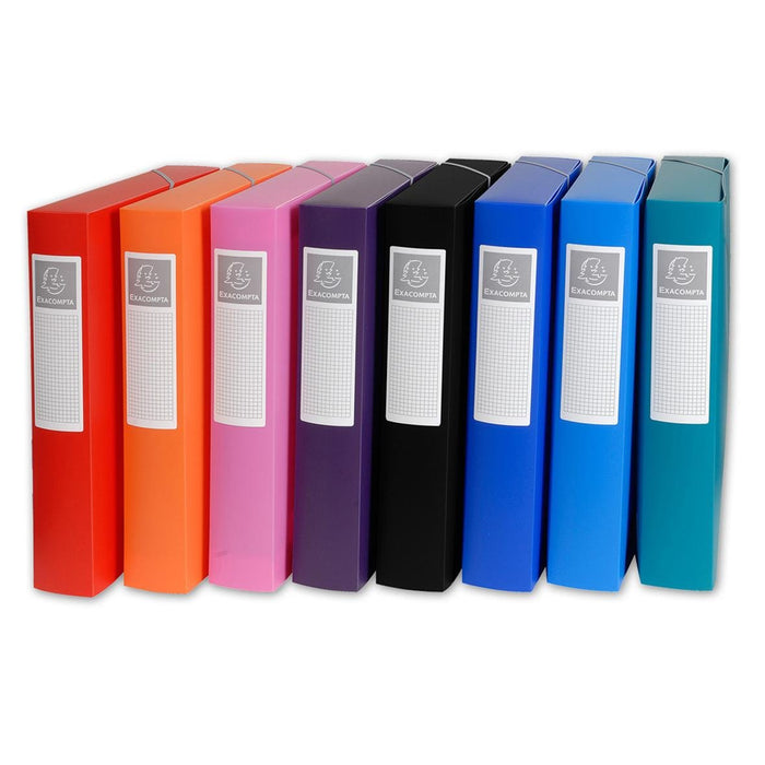 Exacompta Filing Box 5980E A4 Assorted Polypropylene 25 x 33 cm Pack of 8