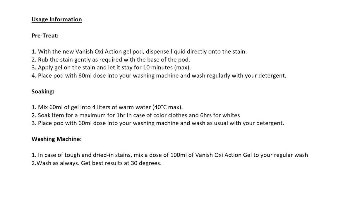 Vanish Liquid Stain Removal 4L