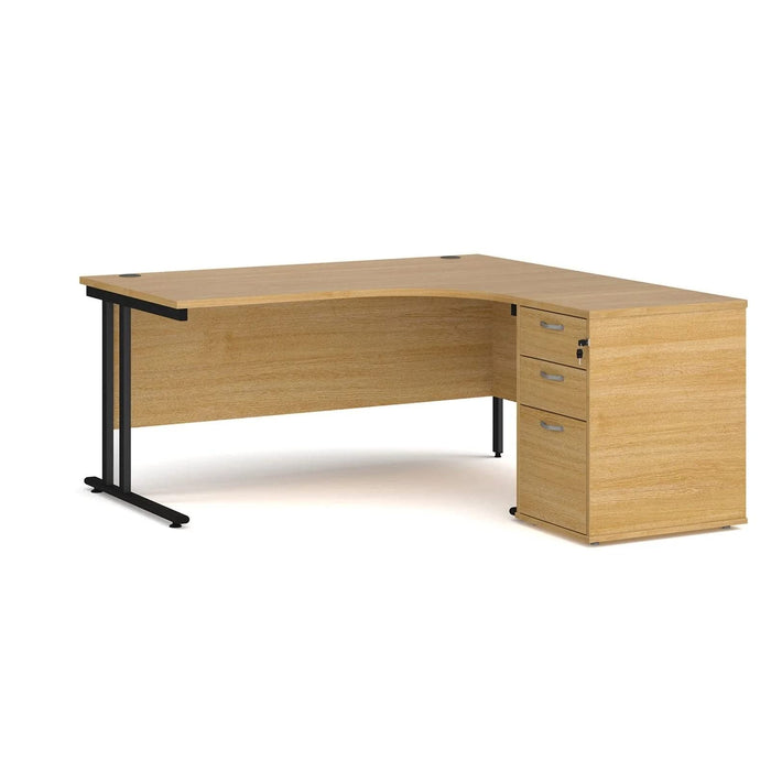 Dams International Desk with Pedestal EBK16RO 1,600 x 1,626 x 725 mm