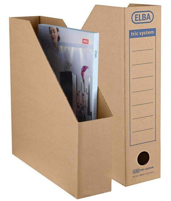 ELBA Tric 100421086 Magazine File Brown 7.8 (W) x 28.7 (D) x 31 (H) cm Pack of 12