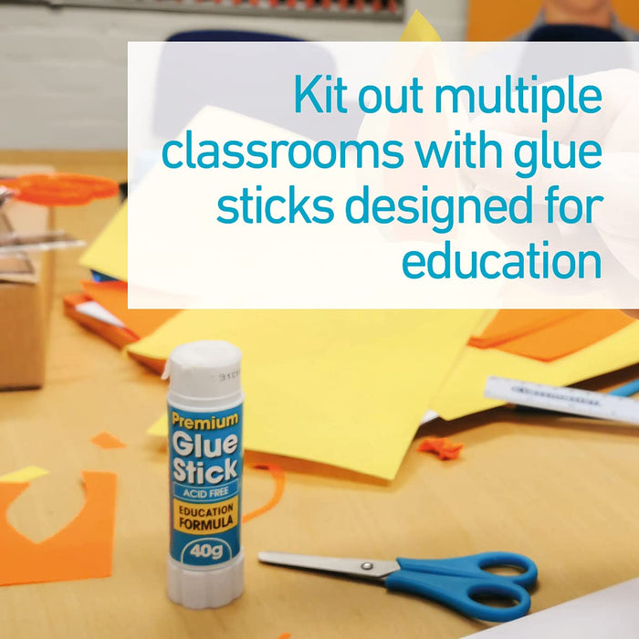 CLASSMASTER Glue Stick 40 g White G40200 Pack of 200