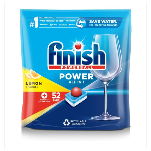 Finish Power All in One Dishwasher Tablets Lemon Pack of 52
