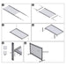 Nobo Freestanding Protective Desk Divider Screen Premium Plus 1470 x 860 x 410mm PVC, Metal Silver
