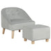 HOMCOM Sofa 310-062V70GY Eucalyptus Wood, Sponge, Dutch Velvet, PP 51 (W) x 51 (D) x 50 (H) mm Grey