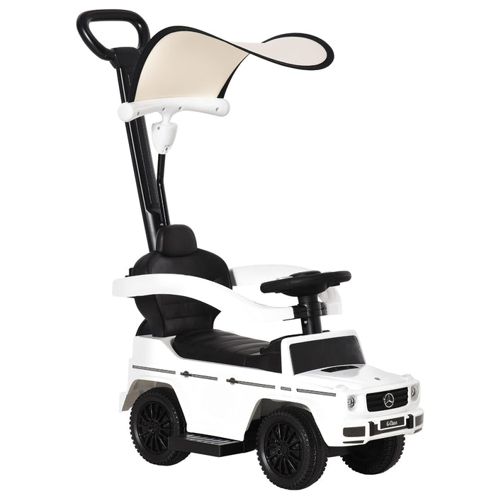 HOMCOM Benz G350 Ride-On Push Along Car White