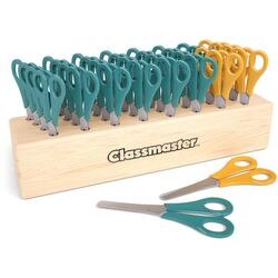 Classmaster wooden scissor block and 32 scissors