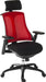 Rapport Mesh Back Executive Office Chair with Fabric Seat Red/Black - 6964RED