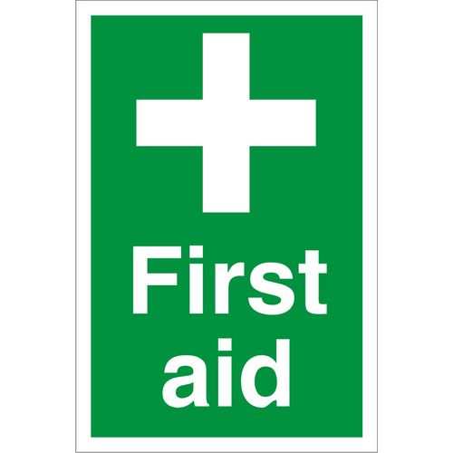 First Aid Sign First Aid Fluted Board 30 x 20 cm