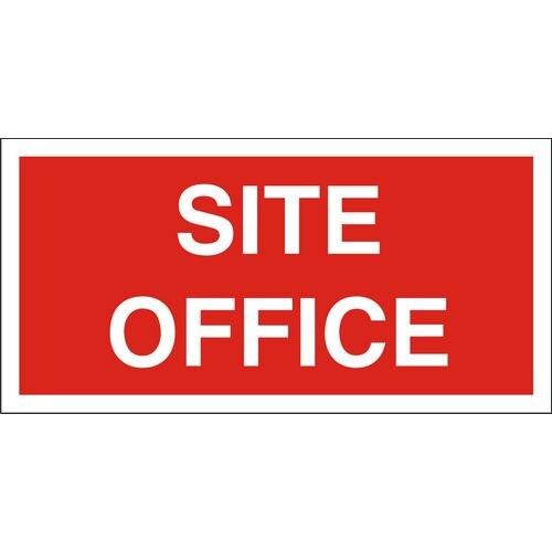 Site Sign Site Office Fluted Board 20 x 40 cm
