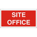 Site Sign Site Office Fluted Board 20 x 40 cm