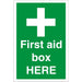 First Aid Sign First Aid Box Fluted Board 30 x 20 cm
