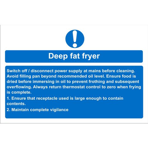 Catering Sign Fat Fryer Vinyl 15 x 20 cm