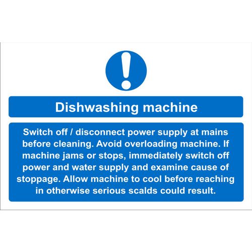 Catering Sign Dishwasher Vinyl 15 x 20 cm