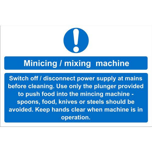 Catering Sign Mincing/Mixing Vinyl 15 x 20 cm