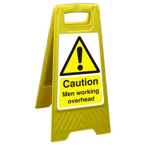 Floor Sign Men Working Overhead Polypropylene 60 x 30 cm
