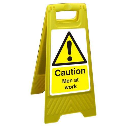 Floor Sign Men At Work Polypropylene 60 x 30 cm