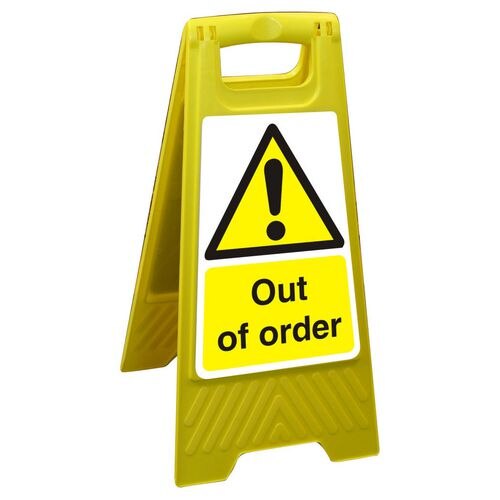 Floor Sign Out Of Order Polypropylene 60 x 30 cm