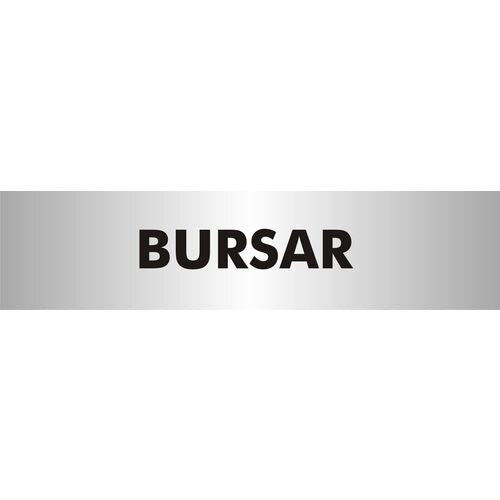 School Sign Bursar Acrylic 4.5 x 19 cm