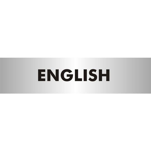 School Sign English Acrylic 4.5 x 19 cm