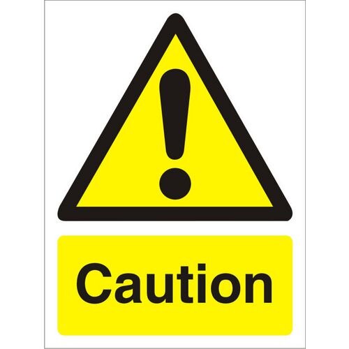 Warning Sign Caution Plastic 30 x 20 cm