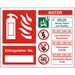 Fire Extinguisher Sign Water Extinguisher No. Vinyl 15 x 15 cm