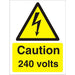 Warning Sign 240 Volts Plastic 20 x 15 cm